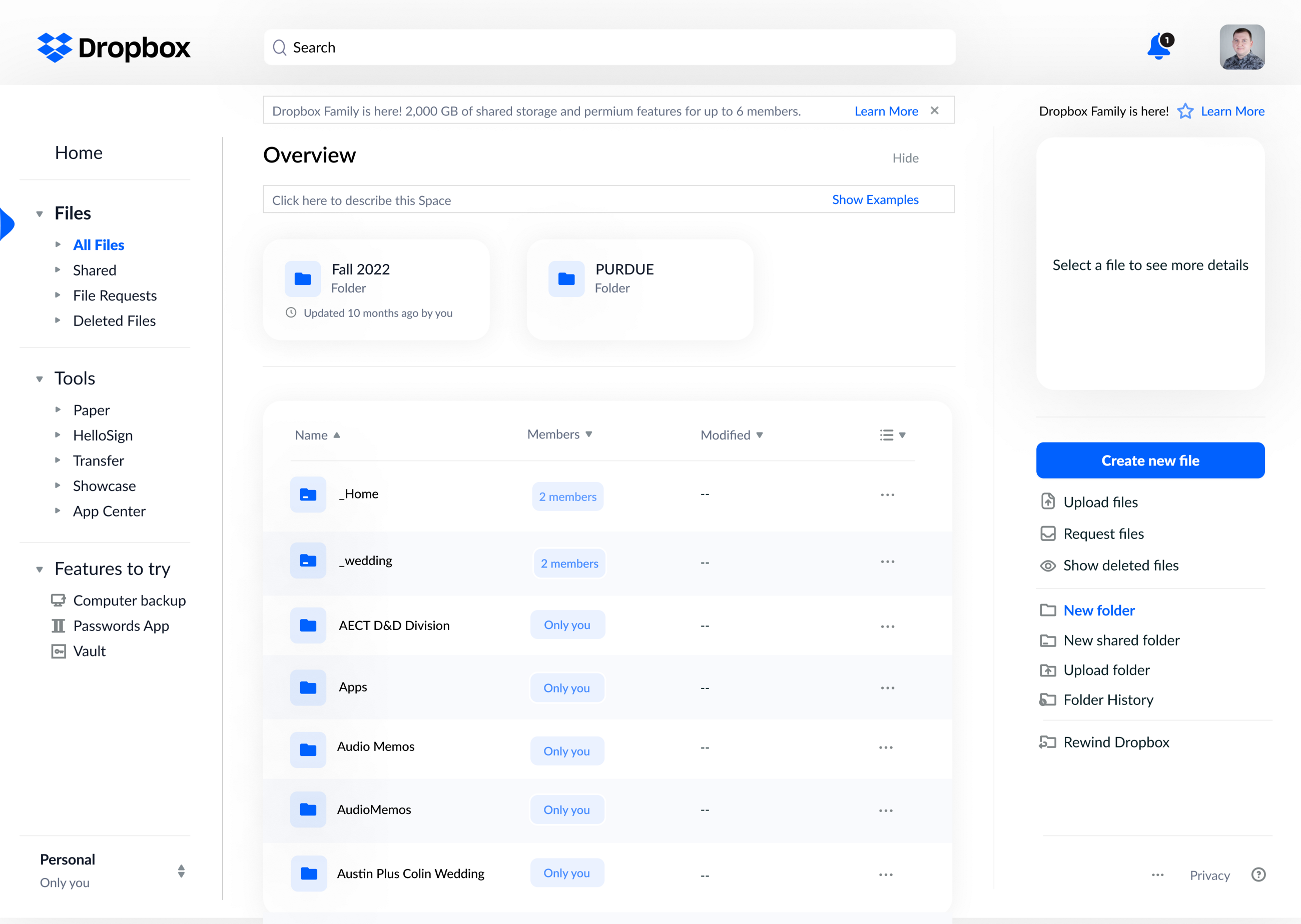 Constrained Redesign — Dropbox - UX Shark